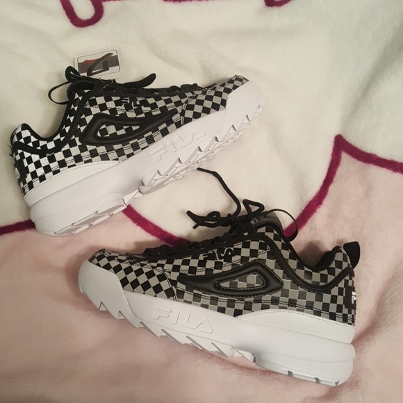 fila checkered shoes